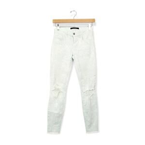 J Brand Womens Jeans Cloud Green Tie Dye Skinny Crop Jeans Size 24